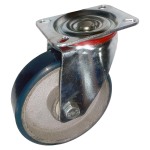 Blue Pu On Cast Iron Castors 370 380 Series Ptb
