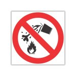 No Water As Extinguishing Agent Safety Sign PV4