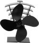 4 Blades Fireplace Fan Heat Powered Stove Fan Heat Distribution Wood