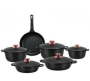 11 Piece Cast Iron Pots Non-stick Coated Cast Iron Cookware Set 11 - Piece