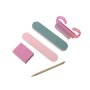 Nail Manicure Care Kit Nail File Buffer Polishing Block Dust Cleaning Tools