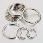 20PCS Stainless Steel Split Key Rings 1.5-5CM Jump Rings Metal Hook Ring For Keychain Making Hardware Accessories Diy Handmade J