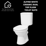 Alpine White Close Couple Dual Flush Ceramic Toilet