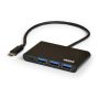 Port USB Type-c To 3 X USB3.0 And 1 X Type-c Pd 30CM 4 Port Hub - Black - AC1TECH