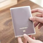 Frosted Clear Passport Cover Transparent Pvc Passport Holder Creative Travel Certificate Document Organizer
