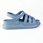 Three Strap Sling Footbed Sandal - Blue - 8