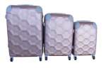 Smte 3 Piece Luggage Set Rose Gold With Keychain