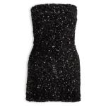 Black Velvet Sequins Boobtube Dress