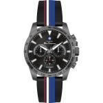 Ben Sherman Men's Gunmetal Chronograph Watch With Black Silicone Strap