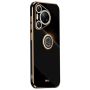 Gold Electroplated Phone Case With Ring Holder Compatible With Huawei Pura 70 Pro