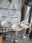 3 White Bar Chairs