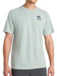 Reebok Men's Bebop Short Sleeve Crewneck T-Shirt Standard Fit Lightweight Cotton-poly Jersey Fabric Iceberg Green XL