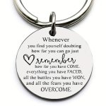 Inspirational Keychain For Women Men Birthday Graduation Christmas Stainless Steel Key Chain Gifts For Son Daughter Him Her Best