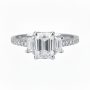 Lab Grown Diamond 9CT White Gold 1CT 3 Stone Ed Ring - R