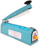 8 Inch 200MM Impulse Bag Sealer Adjustable Timer Electric Heat Seal Closer Packaging Sealer Manual Vacuum Bag Sealer