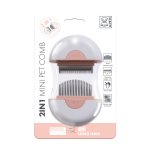 M-pets 2 In 1 MINI Pet Comb For Long Hair - Pink