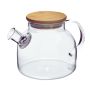 1L Glass Kettle With Wooden Lid