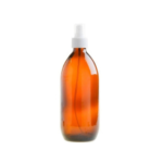 500ML Amber Bottle With 28MM Mist Spray - White