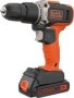 Black & Decker - 18V Cordless Hammer Drill & 1X 1.5AH Battery