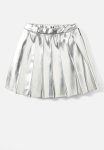 Cotton On Athena Pleated Skirt - Silver Metallic