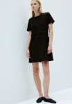 Button-detail Dress - Black