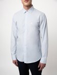 Polo Mens Long Sleeves Micro Dobby Check Shirt White - White 3XL