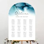 Arch Cerulean Seating Chart Elegant Wedding Guest Display