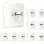 10PCS Easy Stick Wall Hooks - 5.9KG Capacity No Nails Needed For Pictures & More