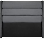 Flore Double Size Headboard Velvet Grey Flore