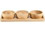 Bamboo Serving Bowl Set With Tray 3-PIECE Natural Tableware