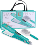 ENZOEN-1291L Pro Portable Hair Comb & Hot Air Clip 2-IN-1 Airbag Comb & Straightener
