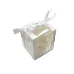 Box Single Cc Window & Ribbon White