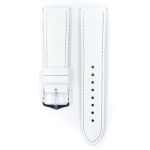 Rainbow Bonded Leather Watch Strap In White - 20MM