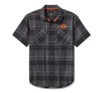 Mens H-d Tech Coolmax Plaid Shirt – Asphalt & Black