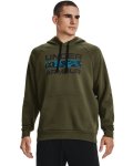 Men's Ua Rival Fleece Signature Box Hoodie - Marine Od Green XXL