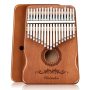 Kalimba Thumb Piano 17 Keys Finger Piano Musical Instruments Mbira Music Kids Gifts Adult Beginners Hand Pianos Brown