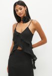 Frill Hanky Cami- Black