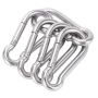Heavy Duty Carabiner Clip 60MM Stainless Steel Spring Hook For Camping