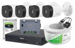 Dahua 4 Ch XVR5 Kit With 4 X Bullets