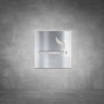 Smoking Sign - Brushed Stainless Steel
