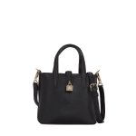 K autograph Padlock MINI Tote -black gold