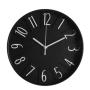 3D Jumbo Wall Clock Black 25CM