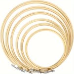 Yellow Embroidery Hoop Set - 6PCS Bamboo Cross Stitch Rings For Diy Crafts & Sewing Projects