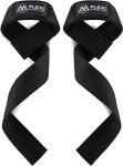 - Lifting Wrist Straps For Weightlifting & Training Black - Pair Of 2
