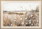 Astrdecor Framed Vintage Wall Art Home Decor Farmhouse Decor Wall Art Autumn Country Wildflower Field Nature Canvas Art Wall Dec