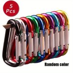 5PCS Heavy Duty Carabiner Keychains - Perfect For Camping Hiking And Climbing