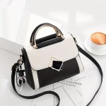Trendy Colorblock Square Shoulder Bag All-match Classic Top Handle Crossbody Wallet For Women