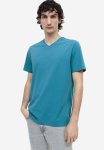 Slim Fit V-neck T-Shirt - Turquoise