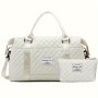 Large Capacity Travel Luggage Bag Lightweight Argyle Pattern Duffle Bag For Women Portable Overnight Bag