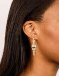 Goldair Gold Diamante Evil Eye Huggie Earrings